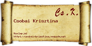 Csobai Krisztina névjegykártya